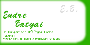 endre batyai business card